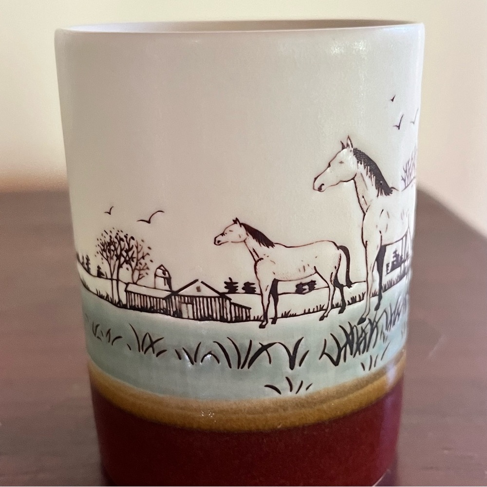 Vintage Horse Embossed Mug Otagiri? Japan? - Picture 3 of 8